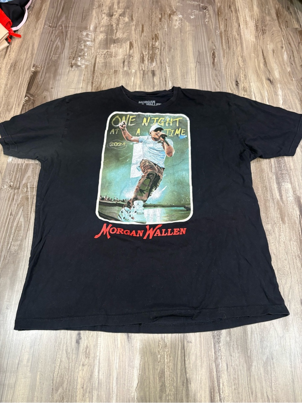 Official Morgan Wallen One Night At A Time World Tour Double Sided T Shirt 2XL